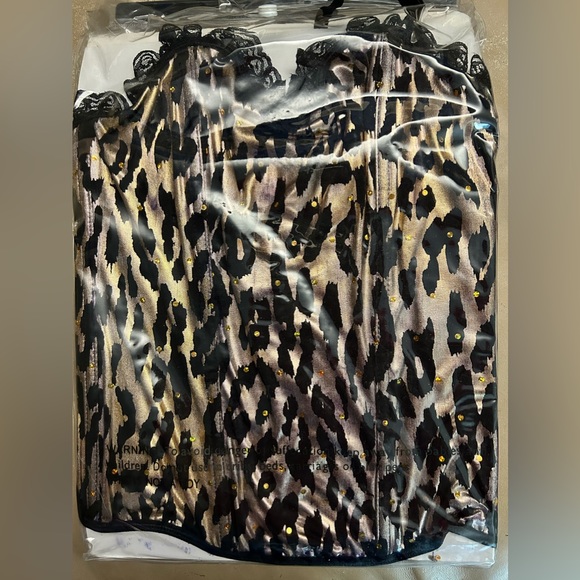 NIP Sexy Dreamgirl Black & Gold Leopard Corset Costume Cosplay Fantasy Lingerie - Picture 4 of 4